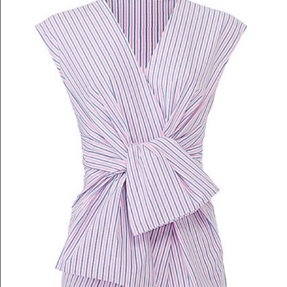 DVF waist tie blouse